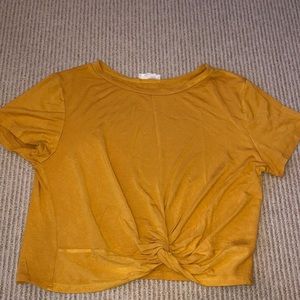 Yellow knot t-shirt